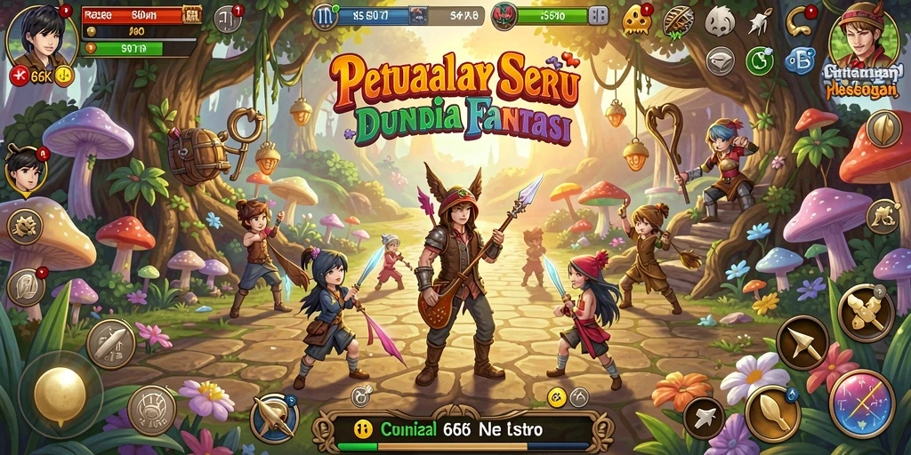 Screenshot dari gameplay seru 66K yang menunjukkan petualangan menakjubkan.