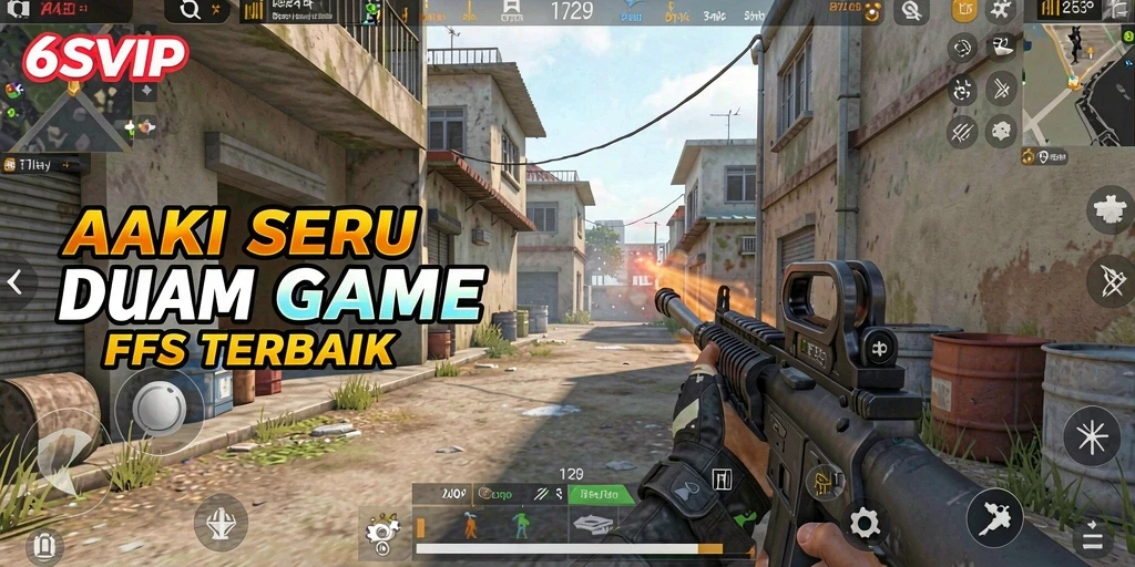 Tampilan gameplay 6SVIP dengan aksi fps yang intens.
