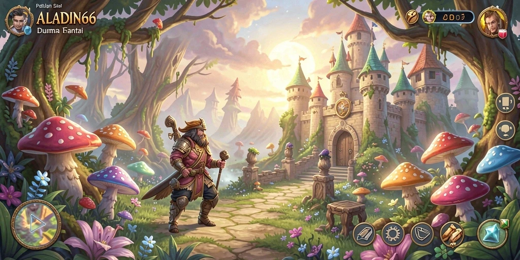 Tampilan gameplay ALADIN66 yang penuh warna dan seru.