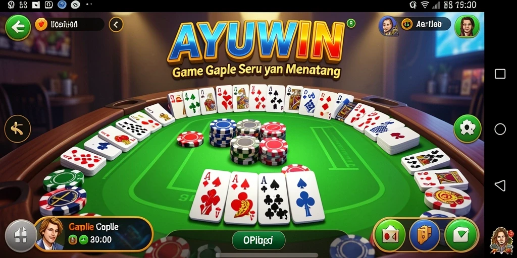 Tampilan gameplay Gaple yang menarik di AYUWIN.