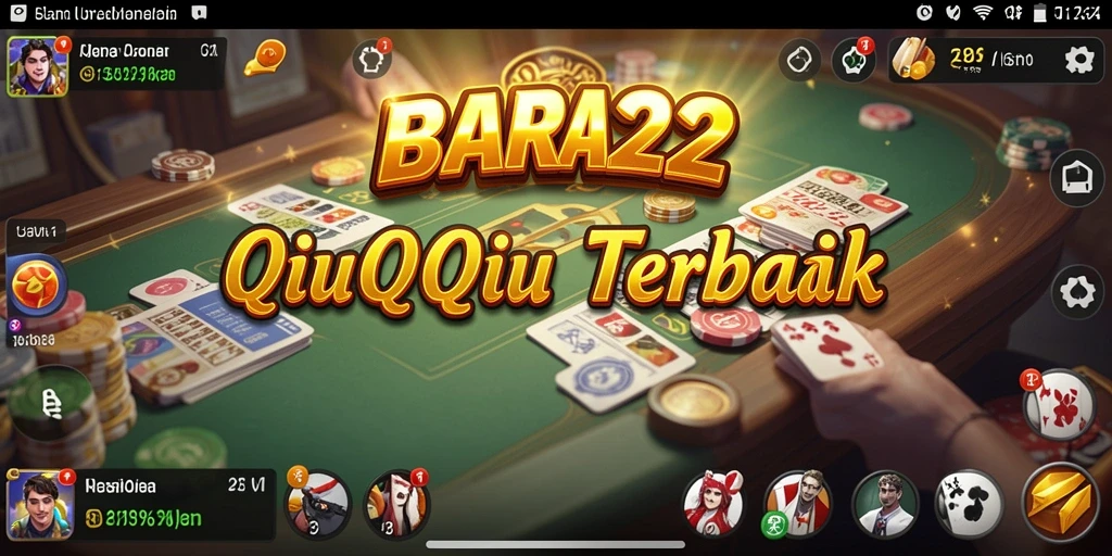Tampilan gameplay BARA22 menampilkan pertandingan QiuQiu yang seru.