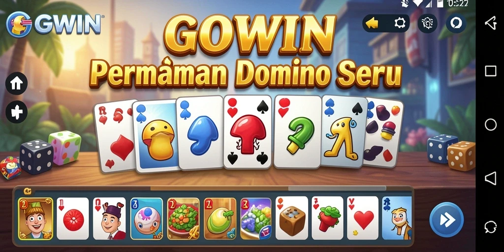 Tampilan gameplay Domino yang seru dan interaktif.