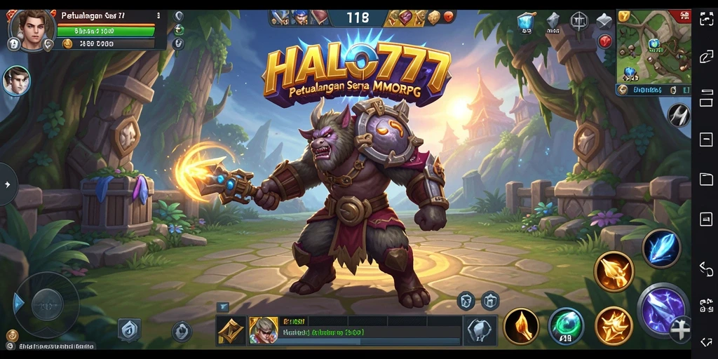 Tampilan gameplay seru di dunia <strong>HALO777</strong> MMORPG.