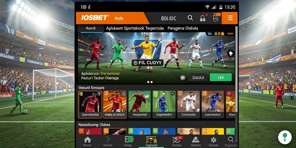 Screenshot utama <strong>IOSBET</strong> memperlihatkan tampilan antarmuka taruhan olahraga.