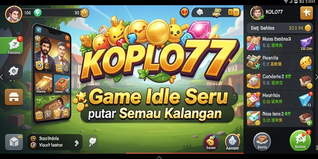 Tampilan utama gameplay KOPLO77 yang menampilkan elemen Idle.