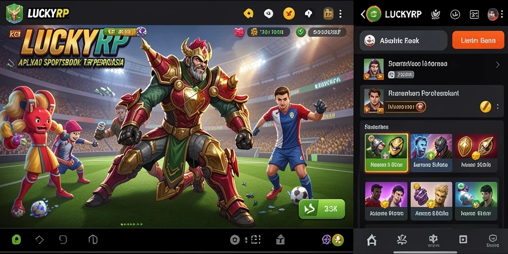 Tampilan menarik dari gameplay Sportsbook LUCKYRP yang seru.