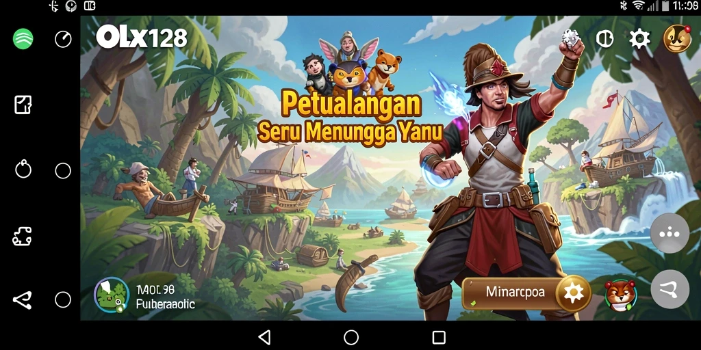 Gambaran gameplay seru dalam OLX128 yang penuh petualangan.