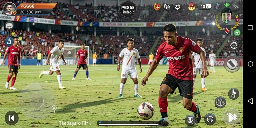 Tampilan seru permainan sepak bola di PGG68 dengan aksi dramatis.
