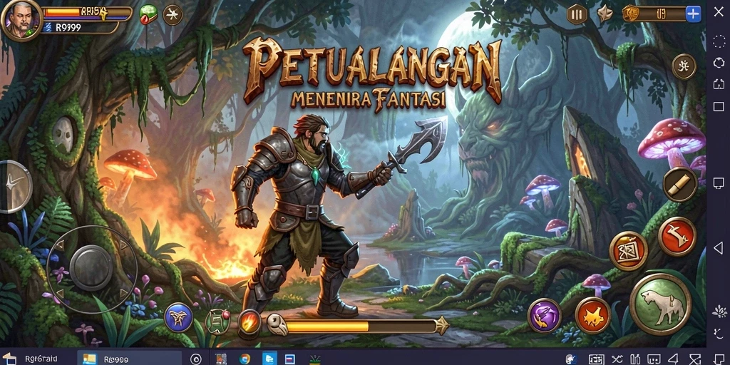 Screenshot utama RR999 yang menunjukkan aksi petualangan yang mendebarkan.