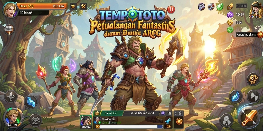 Tampilan menarik dari gameplay TEMPOTOTO di dalam petualangan ARPG.