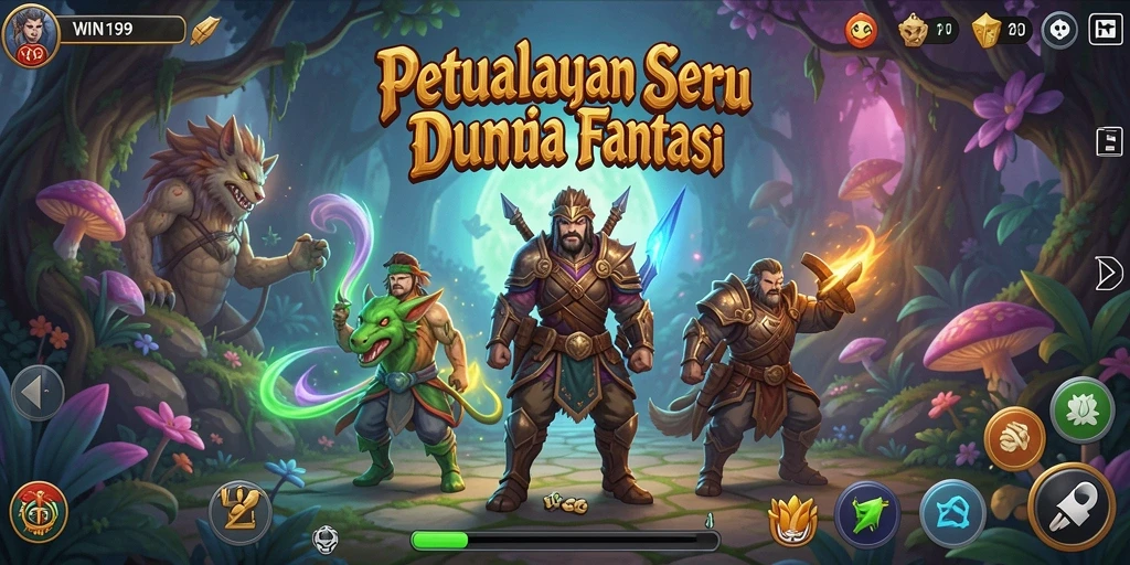 Tangkapan layar menunjukkan aksi seru dalam petualangan WIN199.