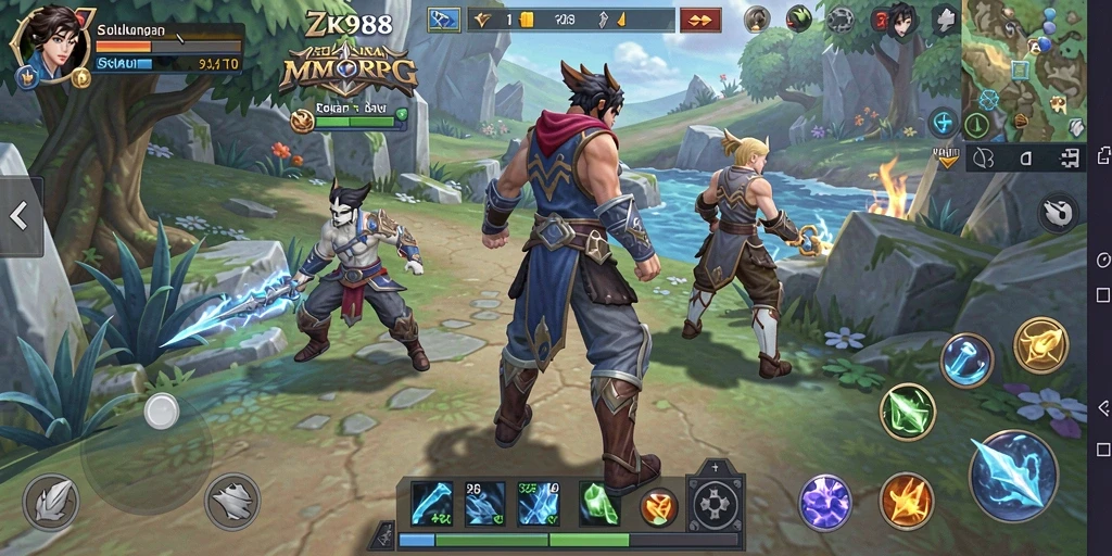 Tampilan gameplay seru dan imersif di ZK988 dengan aksi pertarungan antar karakter.
